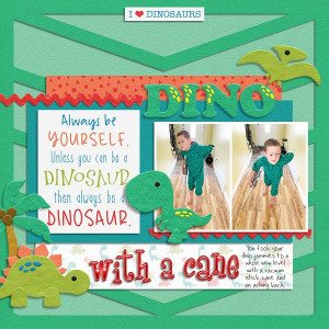 Dino with a Cane