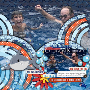 Scrapping With Liz August Template Challenge GPa And Kamran Shark