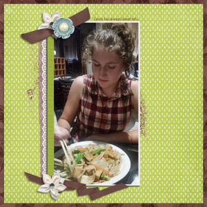 Carrie Eating Tofu