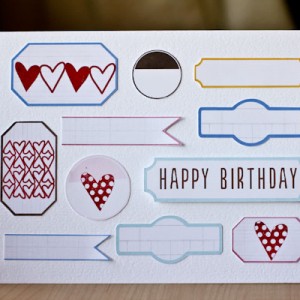 Birthday Card using labels