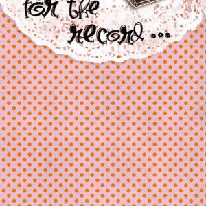 For the Record - journal card