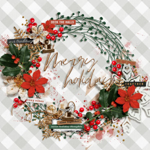 Merry Holiday Wreath - Monthly Muse DEC week #1