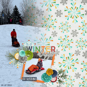 MOC10 - jan 4: photo blended into background - Go Sledding
