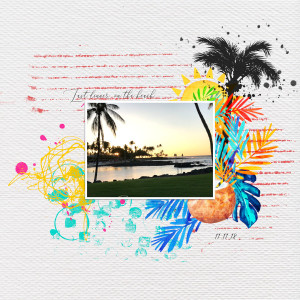 MOC10 - Jan 12: Mixed Media - Hawaiian sunset