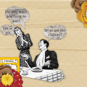 January 24. Tell a conversation with speech bubbles