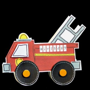 Fire Engine (hybrid shape card)