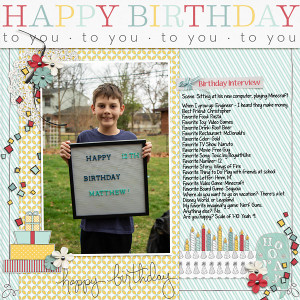 Matthew 12th Birthday Interview