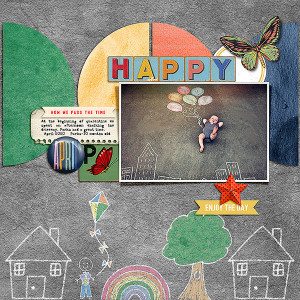 Happy- Chalk Art