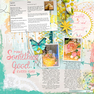 Frosted Peach And Coconut Cake