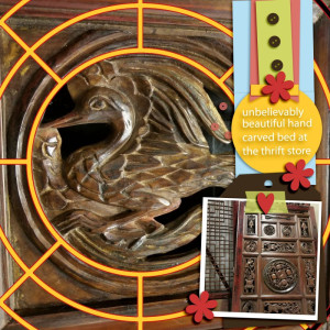 Scrapping With Liz May 22 Template Challenge Hand Carved Bed At Restore