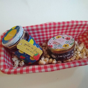 Decorated jam jars