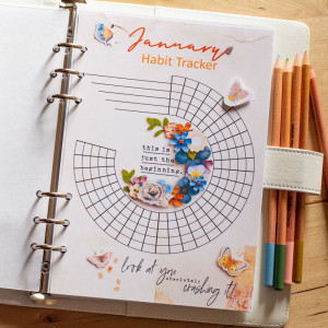 January Planner, Habit Tracker -- Hybrid