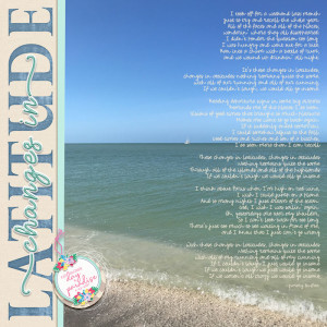 Day-13-Scrap a Page with Lyrics