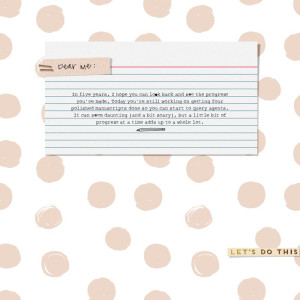 Dear Me (MOC 11 - Letter to Future Self)
