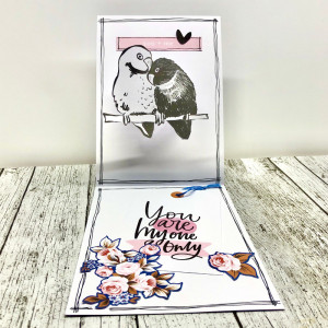 Hybrid Valentine pop up card