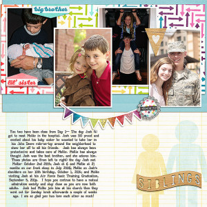 Siblings- Scrap Gals Make it March Day 12 Challenge