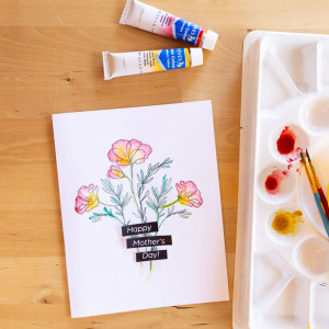 Hand-painted Watercolor Card (hybrid)