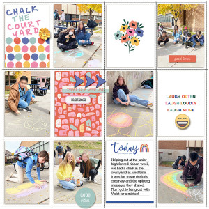 Chalk the courtyard