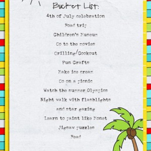 Summer Bucket List
