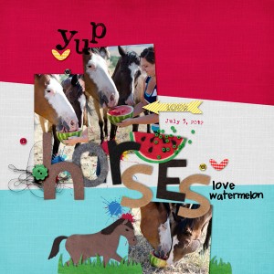 Horses Love Watermelon