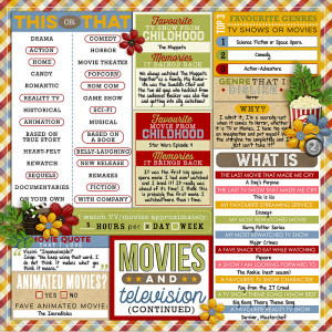 Movies and Television (continued)