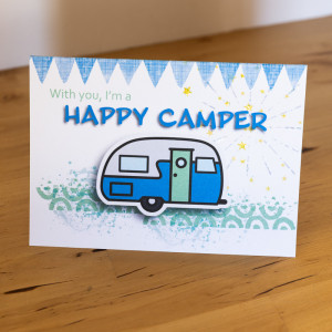 Happy Camper card (hybid)