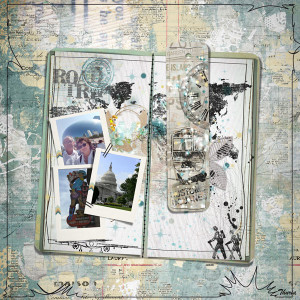 2023 08 - Art journaling - Book mark "travel"