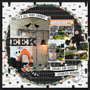 It's All Very Spooky ~  Watch Cheryl Scrap LIVE! ~ October 2022 Session ~ Layout 2