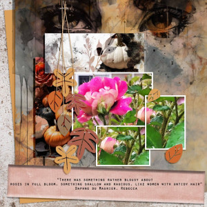 Template Challenge Of Women And Roses In The Fall