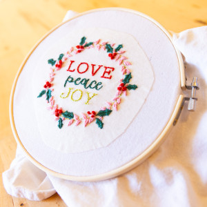 Embroidered Tea Towel (hybrid)