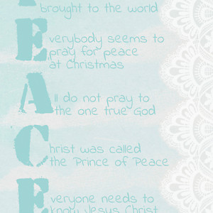 Monthly Muse - December week2 - Peace