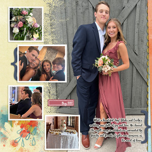 Jackson and Sophie at Emily's wedding