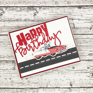 Dashing Birthday Card