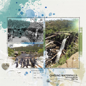 the falls at our feet