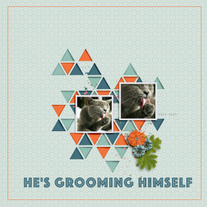 He's grooming himself