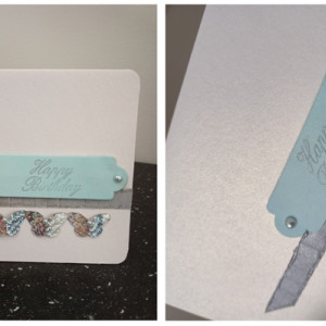 Hybrid- concertina butterfly chain card