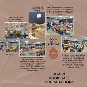 2022 AAUW Book Sale Preparations