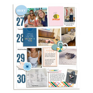 Week 22 Memory Planner - Left Page