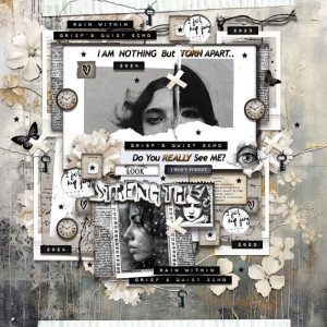 Grief's Silence -July 24th 2024-Exploring Neutrals In Art Journaling