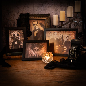 Spooky Halloween photo display