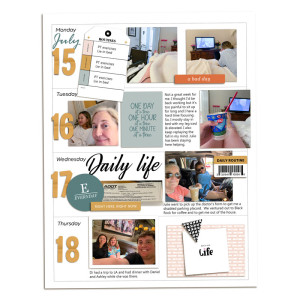 Week 29 Memory Planner - left page