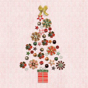 Filled Festive Shapes - Tree