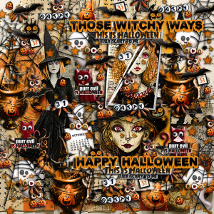 Scraplift Challenge-November 2024-Garrynkim-Boo,Witchy,Scary,Batty-Halloween Ways
