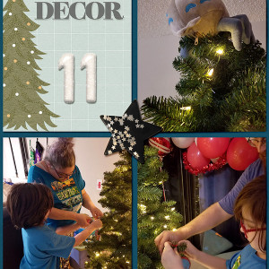 December album - decorating the tree - left