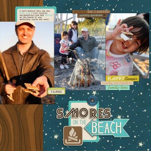 smores on the beach