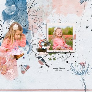 Picking flowers for mom