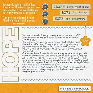 January 18 - What's In A Word - Hope