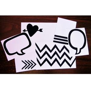 Black and White Journaling Cards