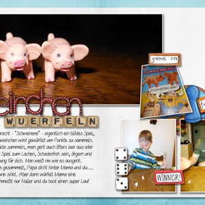 playing with pigs