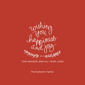 Holiday Card- BACK